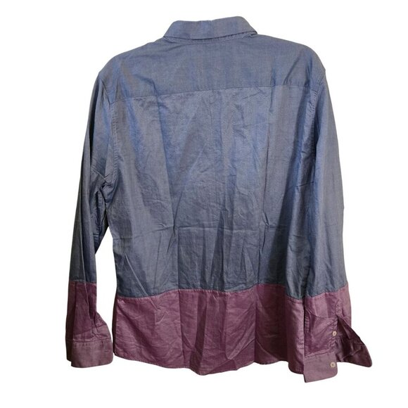 Paul Smith PS Tonic Contrast Blue Pink Sustainable Cotton Shirt Size L - Picture 2 of 6